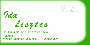 ida lisztes business card